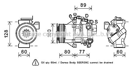 AVA QUALITY COOLING Компрессор, кондиционер TOK681